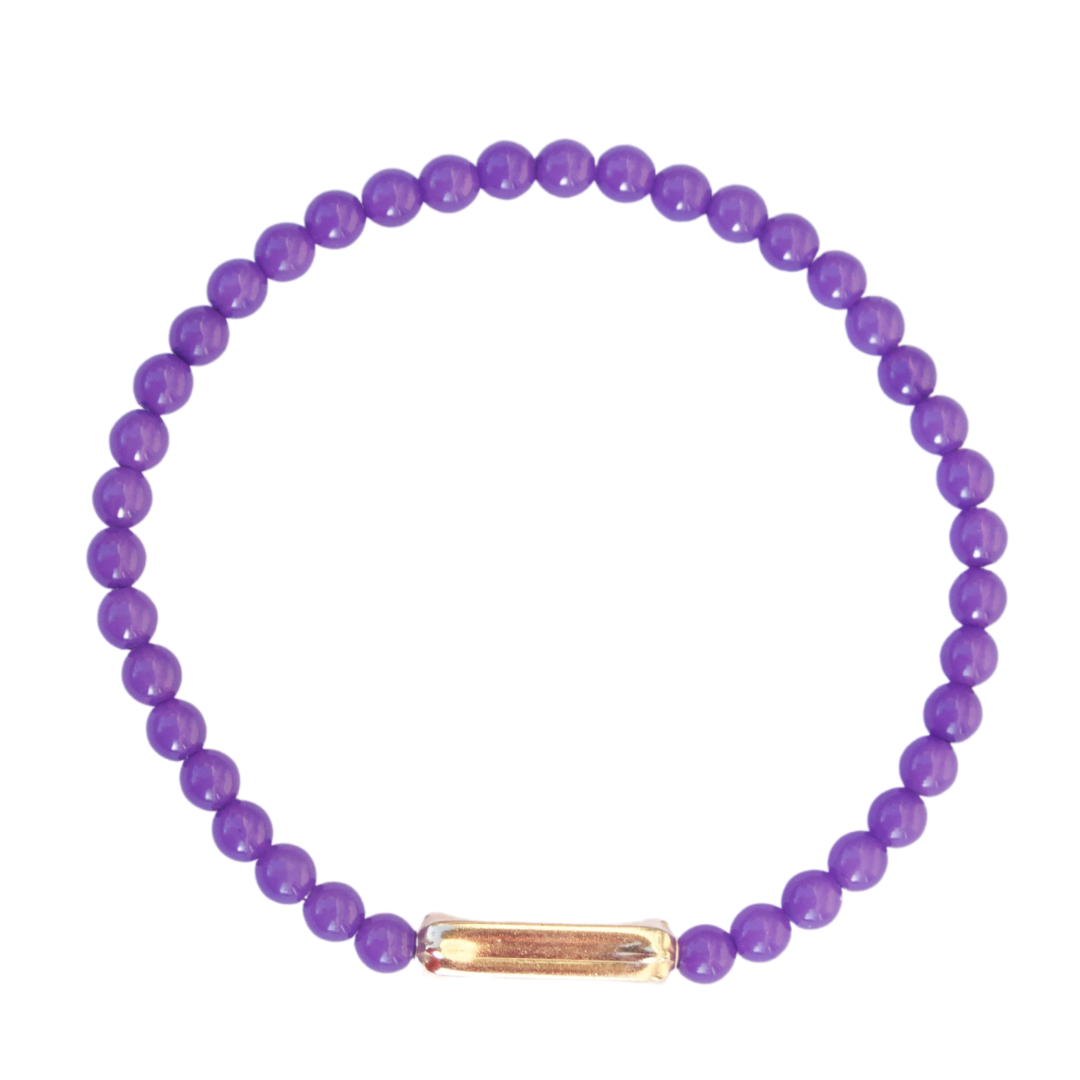 Purple Glossy Bar Bracelet
