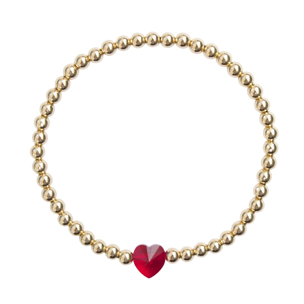 Red Heart Crystal Bracelet
